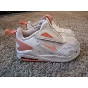 NIKE Air Max Bolt White & Pink Infant Baby Toddler Girl Sneakers Size 7C
